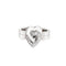 Bague 47 CARTIER - Bague Double Coeur Diamants Band Estate Or Blanc 58 Facettes G7635
