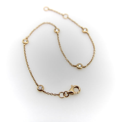 Bracelet Bracelet vintage en or 18 carats avec diamants au mètre 58 Facettes A2003Q