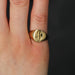 Bague 48 Chevalière or jaune lettre B 58 Facettes 14-275