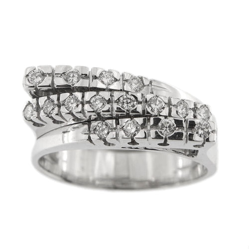Bague 59 Bague triple rivière avec diamants 0,48 ct 58 Facettes 30234