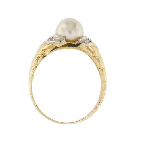 Bague 60 Bague avec perle et diamants 58 Facettes 33916