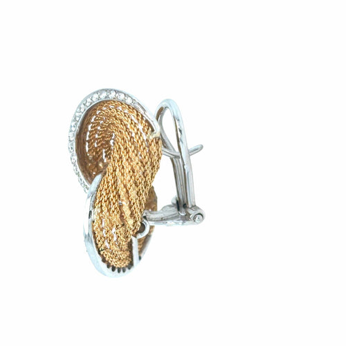 Boucles d'oreilles Boucles d'oreilles à clip en or et diamants Harpo's Italia 58 Facettes