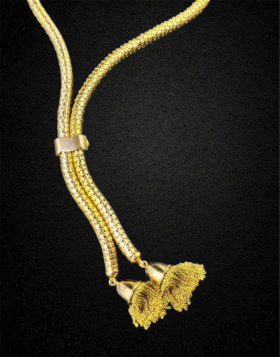 Collier Important collier chaîne serpent en or rose des années 40 58 Facettes