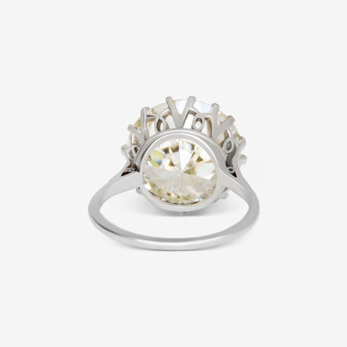 Bague Bague en diamant brillant circulaire VS1 de 7,46 carats, certifiée GIA 58 Facettes 22616
