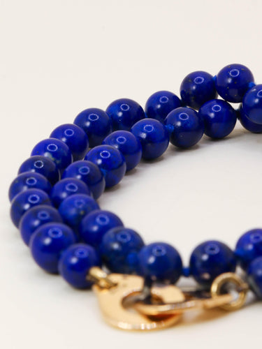 Collier DINH VAN Collier menottes R15 or jaune lapis lazuli 58 Facettes 1204.6