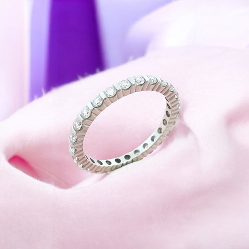 Bague Bague Alliance Américaine US Diamants 0,78 carat - Or Blanc 18 K 58 Facettes AA 1682