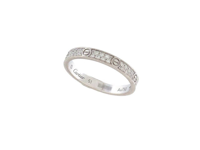 Bague 51 bague CARTIER love pm full pave diamants 58 Facettes 262133