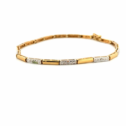 Bracelet Bracelet or jaune et blanc, diamants 58 Facettes BRA-GS38380-3