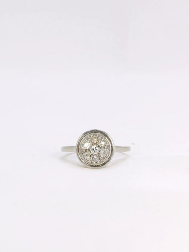 Bague Bague ancienne ronde diamants 58 Facettes J347