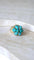 Bague 54 Bague Cocktail or jaune turquoises diamants 58 Facettes