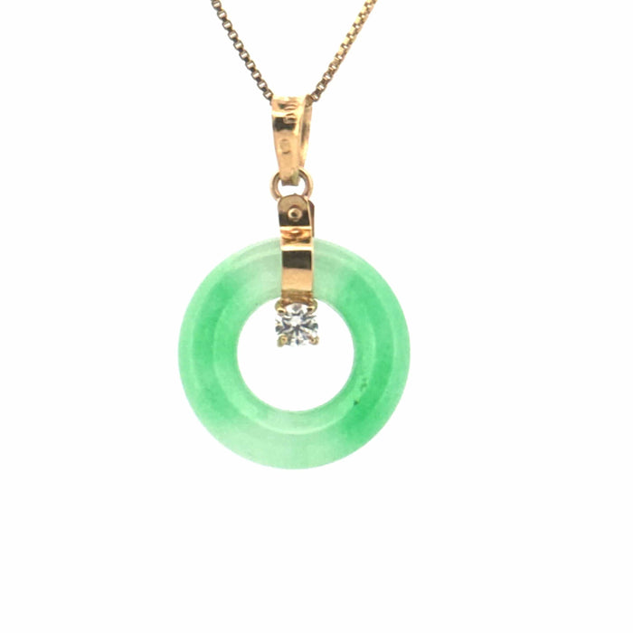 Pendentif Pendentif Or Jaune, Diamant, Jade 58 Facettes 2-PEB1-GS32226-15