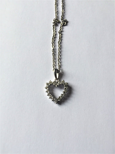 Collar COEUR en oro blanco y diamantes