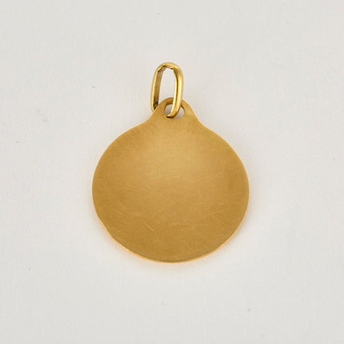 Pendentif AUGIS - Médaille d'amour - Pendentif or jaune, diamant et rubis de synthèse 58 Facettes ROD3402