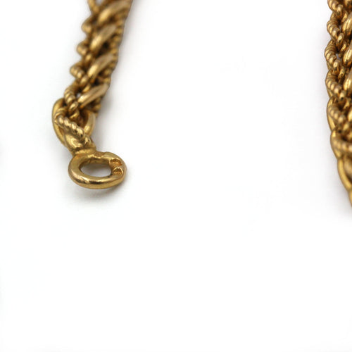 Collier Chaîne Or Jaune - Maille Epi Blé Vintage torsadée lisse 58 Facettes 250426R