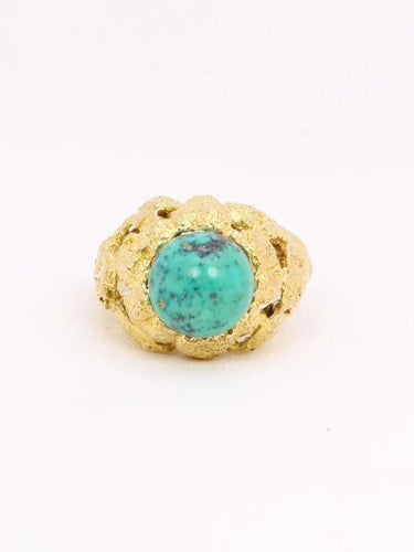 Bague 52 Bague vintage OMEGA GILBERT ALBERT bille de turquoise 58 Facettes J521