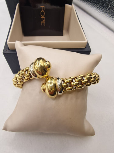 Bracelet Fope - Bracelet en or jaune et or blanc 18k 58 Facettes