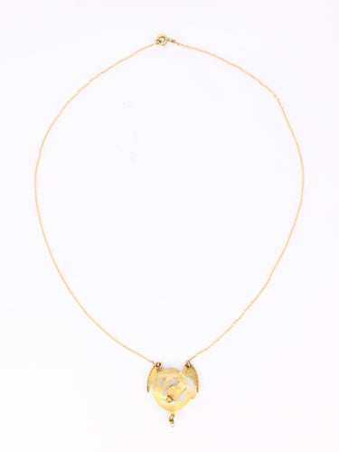 Collier Collier Art Nouveau Chimère or jaune perles 58 Facettes 1108.3