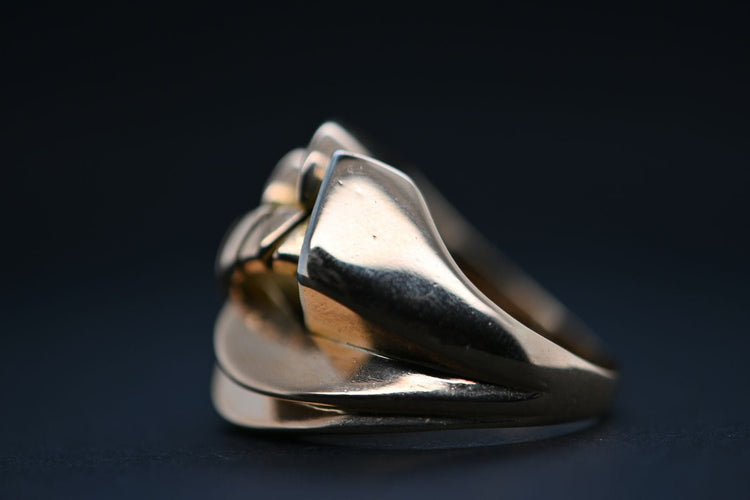 Bague Bague Tank en Or Jaune et Blanc 18 Carats 58 Facettes