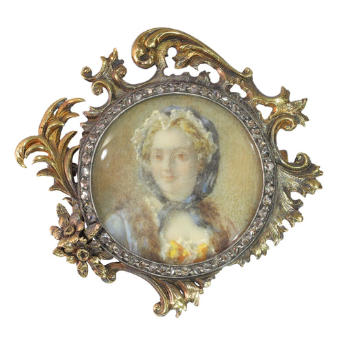 Broche Broche en or antique : l'héritage de la Pompadour dans la joaillerie victorienne 58 Facettes 19101-0108