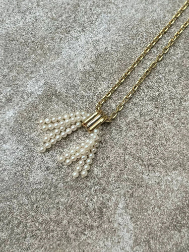 Collier Cartier - Pendentif pompon de perles trois ors 58 Facettes REF24045-209-210