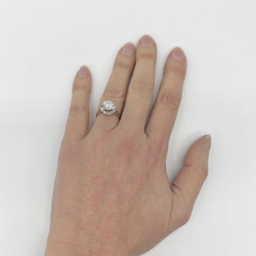 Bague 52 Bague solitaire or blanc, platine et diamant 58 Facettes Z15B51466