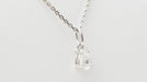 Collier Collier solitaire or blanc diamant poire 58 Facettes 32702