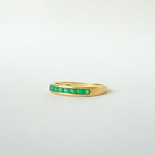 Halv-evighedsring Guld og smaragder 