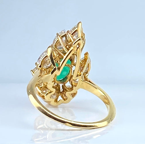 Bague 57 Bague BOUCHERON Emeraude Diamants 58 Facettes AB137