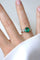 Bague 54.5 Bague Trilogie Emeraude 2.20 Cts et Diamants 58 Facettes