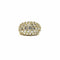 Bague 51 Bague jonc volume or jaune et pavage diamants 58 Facettes Z1351690