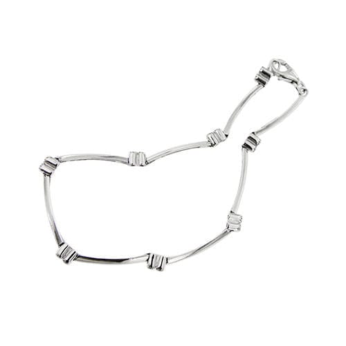 Bracelet Bracelet segmenté en or blanc avec diamants 58 Facettes 23296