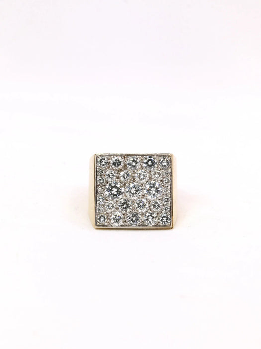 Vintage diamanten zegelring 1,50 ct