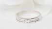 Bague 54.5 Demi alliance en or blanc et diamants 0.25ct 58 Facettes 20333
