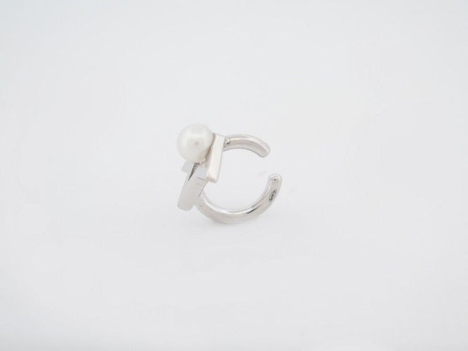 Boucles d'oreilles bijou d'oreille TASAKI 1 clip comet plus argent massif perle 58 Facettes 258988