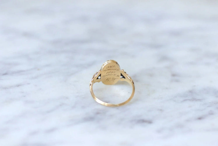 Turquoise and pearl marquise ring