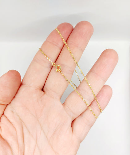 Chaine vintage française or jaune, mailles forçat 58 Facettes A06211