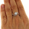 Bague 59 Bague en or blanc avec diamants taille brillant en forme de fleur 58 Facettes G3693