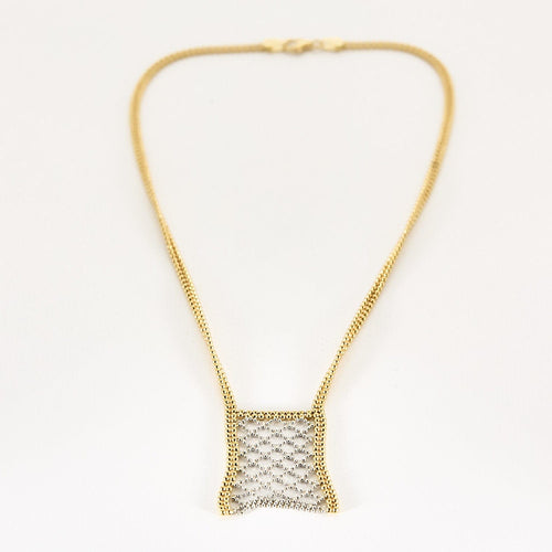 Collier Collier draperie or jaune et or gris 58 Facettes ENG105302