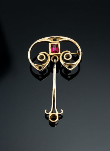 Pendentif Pendente in stile Art Nouveau 58 Facettes