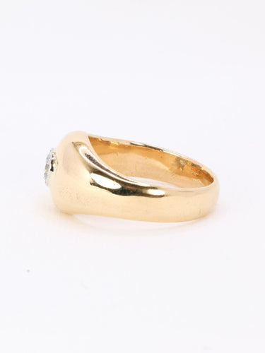 Bague 60 Bague jonc vintage or jaune diamant rond 0,5 carat 58 Facettes 1087.25