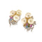 Boucles d'oreilles Boucles d'oreilles perles pierres de couleur et diamants 58 Facettes 30438