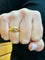 Bague 53 Bague jonc anglais en or jaune et diamant 58 Facettes