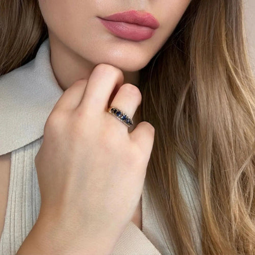 Bague 54 Bague Jarretière or jaune et topazes 58 Facettes 69-GS33446