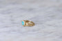 Bague 55 Bague ancienne pâte de verre turquoise et diamants 58 Facettes