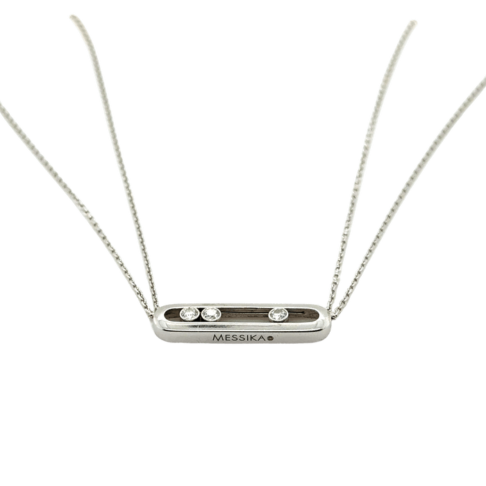 Collier MESSIKA - Collier Move Or blanc - Double Chaîne 58 Facettes 1.0000395/1