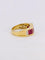 Bague 54 Bague vintage or jaune rubis calibrés diamants 58 Facettes 1073.8