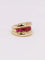 Bague 52 Bague jonc or jaune rubis calibrés 58 Facettes 1049.2