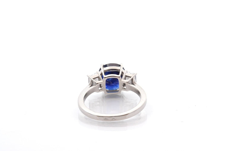 Bague 53 Bague saphir de Ceylan non chauffé de 3,96cts 58 Facettes 27472-27423-27424-27618