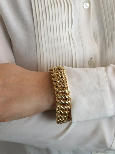 Bracelet Bracelet maille américaine or jaune 2 cm 58 Facettes 1165.1