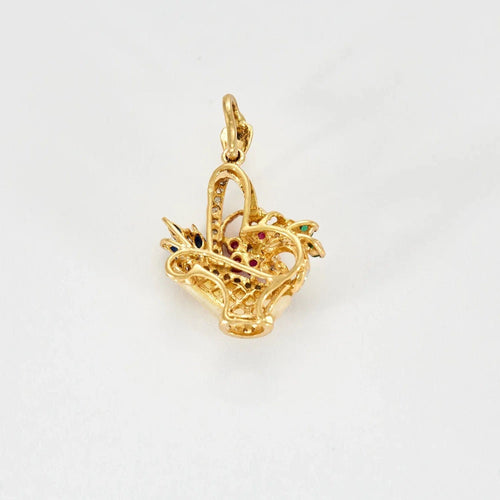 Pendentif PENDENTIF PANIER PIERRES PRECIEUSES & NACRE 58 Facettes BO/230038/